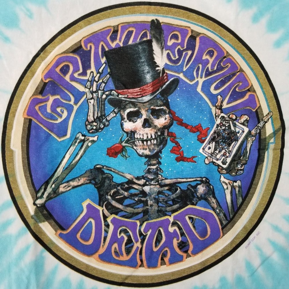 Grateful Dead Tie Dye Queen Of Spades Skully